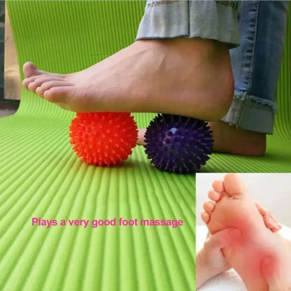 Balle de massage à picots en PVC de 7 cm – Balle de physiothérapie rigide pour soulager la fasciite plantaire, la récupération musculaire, la musculation et le massage sportif