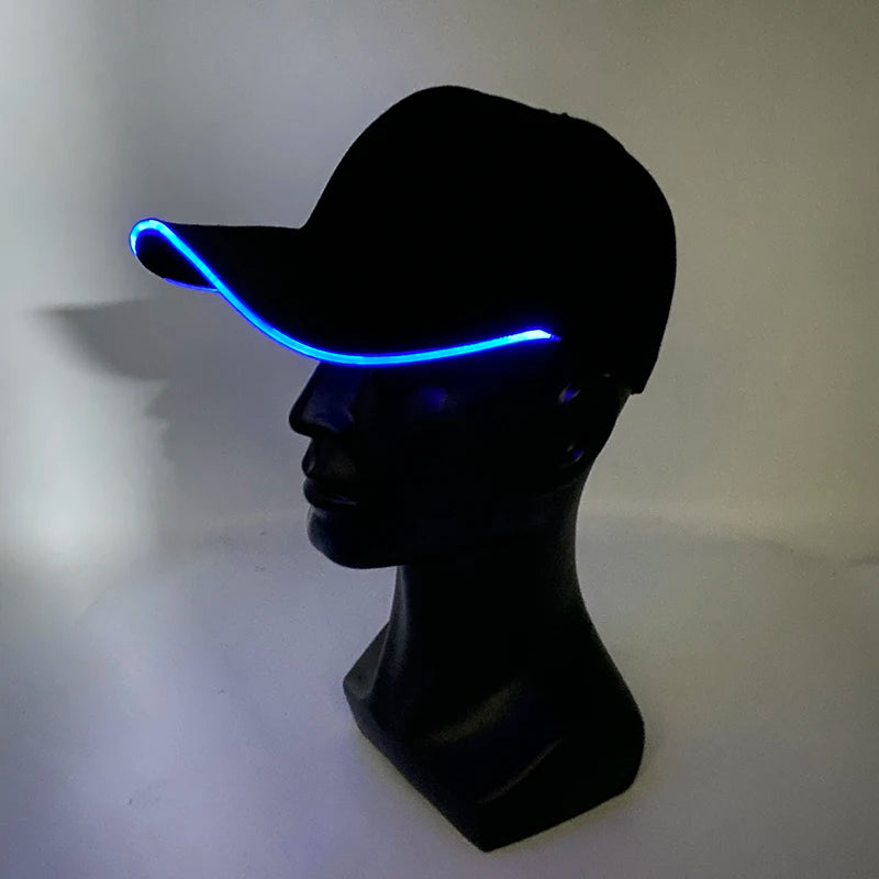 LED Light-Up Baseball Cap – Flashing Glow Hat for Raves, Festivals, Parties & Club Wear
