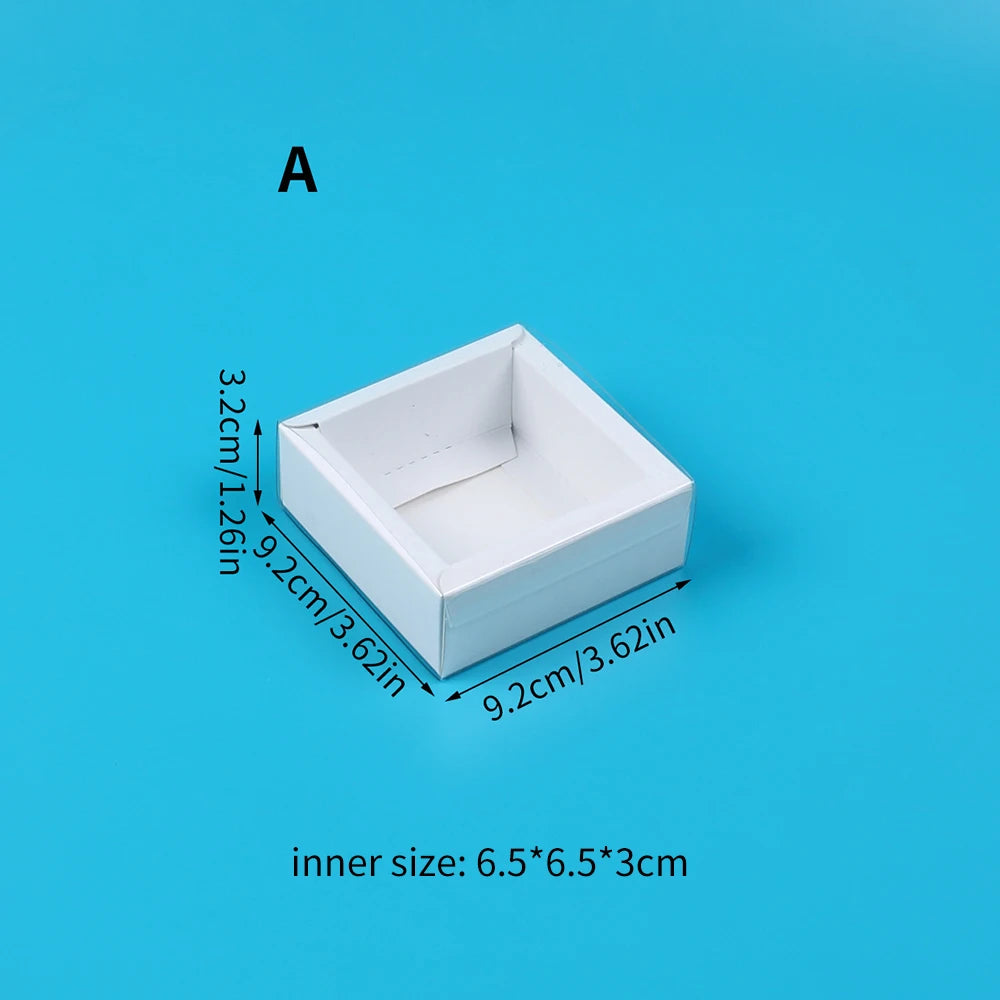 10PCS Pull-Out Kraft Paper Gift Boxes with Clear Window for Jewelry, Gifts, Weddings, Birthdays & Business Packaging