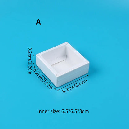 10PCS Pull-Out Kraft Paper Gift Boxes with Clear Window for Jewelry, Gifts, Weddings, Birthdays & Business Packaging