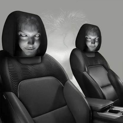 2 Fundas para Reposacabezas de Coche de Halloween con Temática de Terror – Fundas Elásticas Universales a Prueba de Polvo para Protección de Asientos