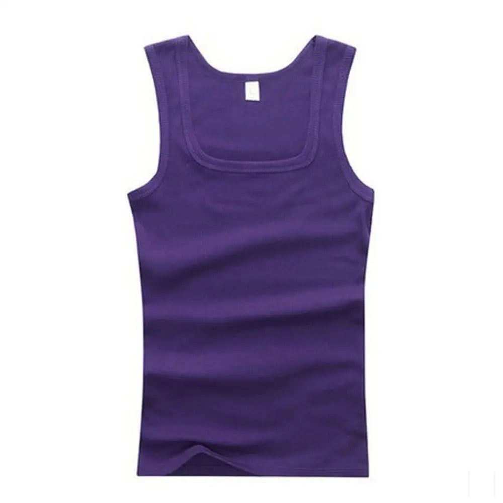 Unisex 100% Cotton Tank Top – Plus Size Sleeveless Fitness Vest for Men & Women, Breathable Gym Workout Shirt
