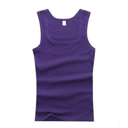 Unisex 100% Cotton Tank Top – Plus Size Sleeveless Fitness Vest for Men & Women, Breathable Gym Workout Shirt