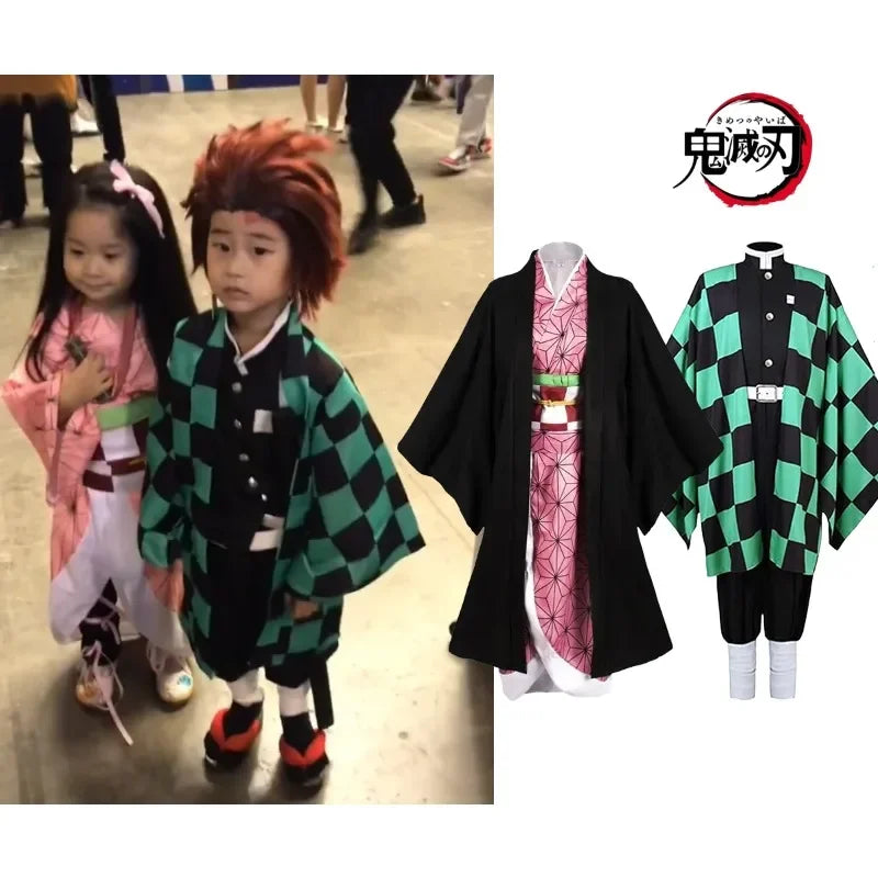 Kamado Tanjirou Cosplay Costume – Anime Halloween Outfit for Convention, Family Party & Kids Roleplay Wear