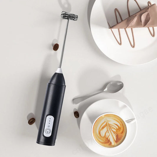Batidor Eléctrico de Leche Portátil – Espumador de Café y Batidor de Huevos para Lattes, Matcha y Crema