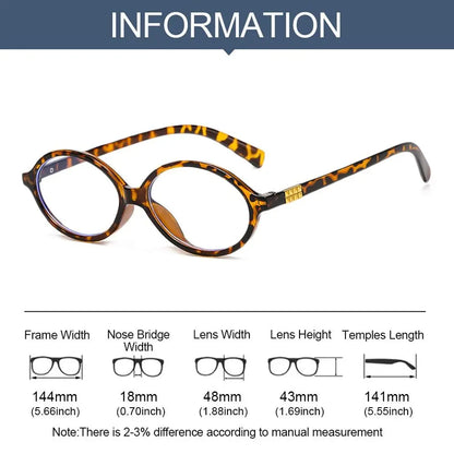 Y2K Retro Oval Glasses for Women – Sweet & Cool Vintage Eyewear with Anti-Blue-Light Lenses for Reading & Computer Use