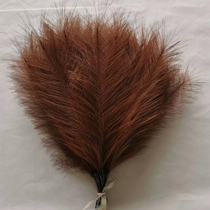 5/10/20pcs Herbe de la Pampa Artificielle – Fleurs de roseau synthétiques moelleuses style bohème pour la décoration de mariage, les arrangements de fête, la décoration intérieure et la conception florale DIY (42cm)