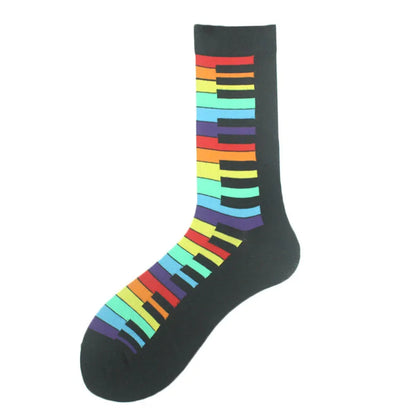 Funny Cotton Novelty Crew Socks – Alien, Planet, Shark, Dinosaur, Skateboard & Math Designs for Men & Women