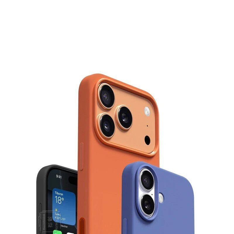 Liquid Silicone Phone Case for iPhone 17 Pro Max – Magnetic Protective Cover with Camera Control & MagSafe Support