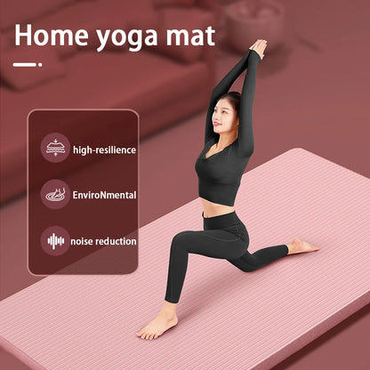 Colchoneta de Yoga NBR de 8MM – Colchoneta de Ejercicio Gruesa Antideslizante para Principiantes, Yoga en Casa, Baile, Entrenamientos de Fitness y Equipos de Entrenamiento de Suelo