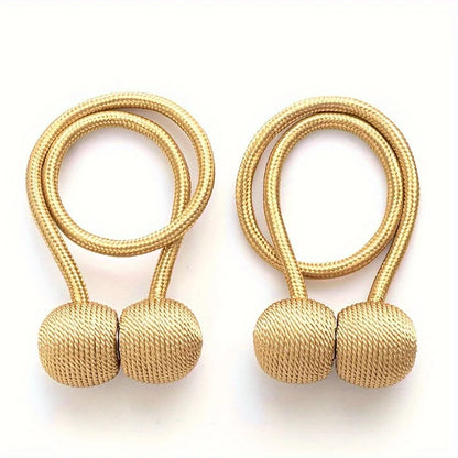 2PCS Magnetic Curtain Tiebacks – Earphone Design Curtain Holdbacks for Home, Bathroom & Shower Curtains, Decorative Buckle Accessories