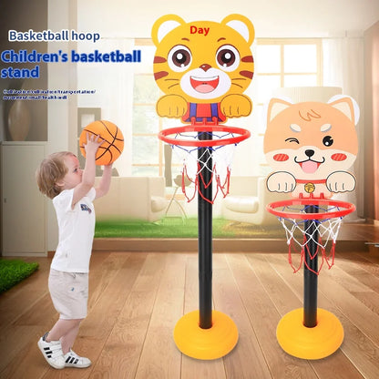 Children’s Version Vertical Adjustable Lifting Basketball Rack – Outdoor & Indoor Sports Cartoon Rebound Parent-Child Interactive Toy