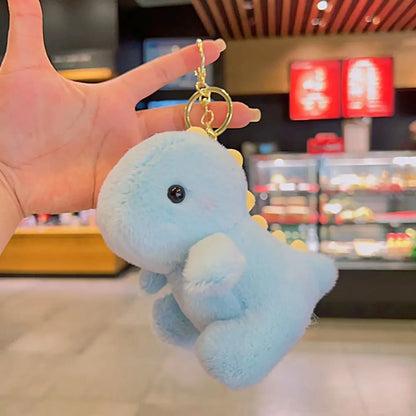 Kawaii 12CM Dinosaur Plush Keychain – Cute Multipurpose Stuffed Animal Pendant Doll for Backpack, Bag, Keyring & Gift Accessories