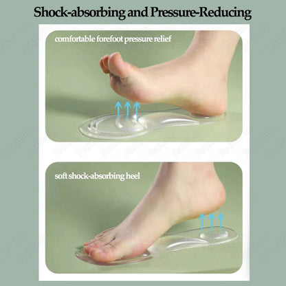 Medical Silicone Orthopedic Insoles for Women – Gel Arch Support Shoe Inserts for Flat Feet, Plantar Foot Comfort & Cushioning