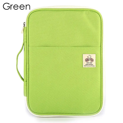 A4 Zipper Portfolio Folder – Travel Conference Document Case & Multifunction File Organizer Bag