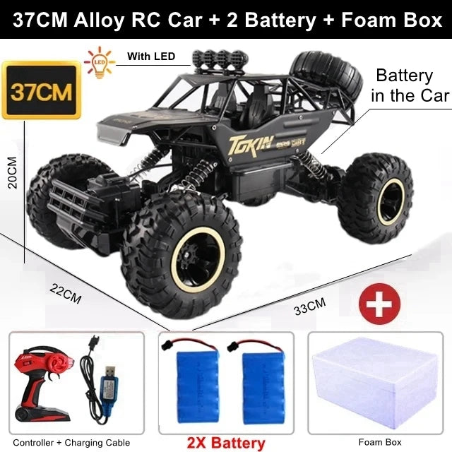 Oike Coche teledirigido 4x4 todoterreno 4WD RC Rock Crawler, coche RC de carreras y drifting todoterreno para niños y adultos