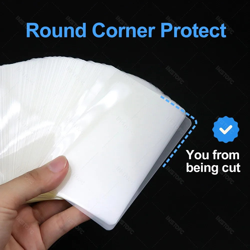 50 Sheets Laminating Film – 80 Micron PET/EVA Thermal Lamination Pouches for 3R, 4R, 5R, A6, A5 & A4, Photos, Files, Cards & Menus
