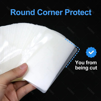 50 Sheets Laminating Film – 80 Micron PET/EVA Thermal Lamination Pouches for 3R, 4R, 5R, A6, A5 & A4, Photos, Files, Cards & Menus