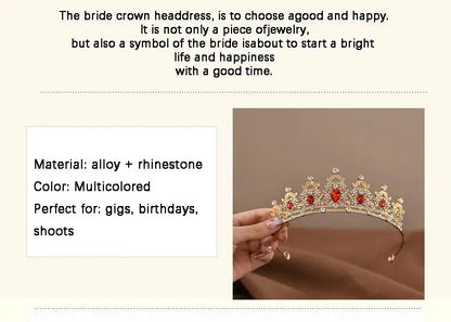 Princess Crystal Tiara Crown for Girls – Elegant Birthday, Dance & Party Hair Accessory