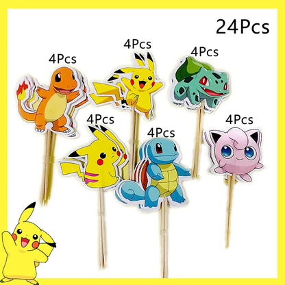 Décorations d'anniversaire Pokémon – Vaisselle Pikachu, Ballons, Décorations de Gâteau et Articles de Fête