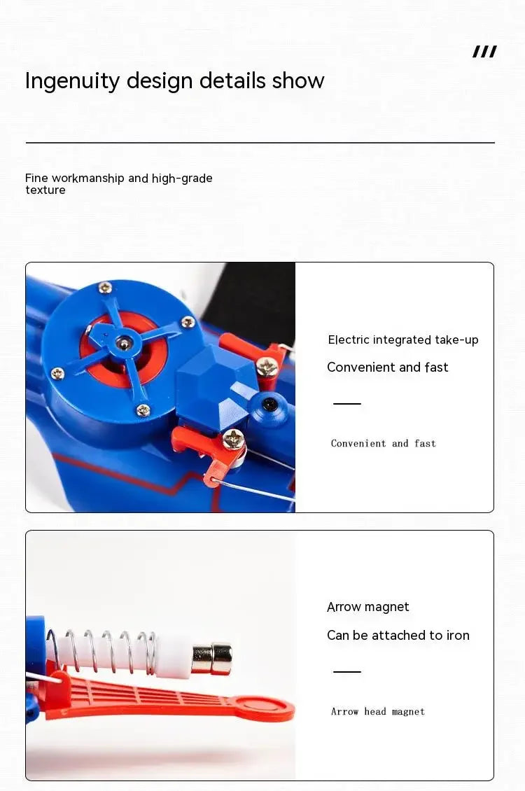 Lanzador de Telarañas Automático – Juguete de Cosplay de Superhéroe con Cuerda y Dispositivo de Muñeca