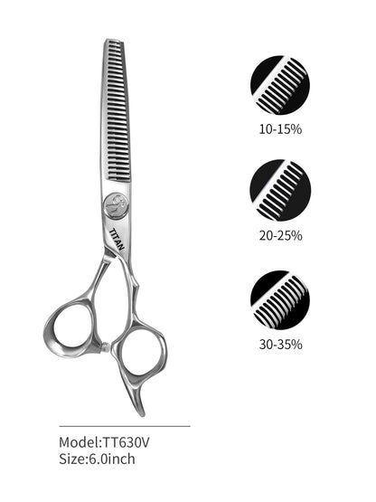 Titan 6 Inch Professional Hair Scissors – Barber Hair Cutting Shears for Salon & Hairdressing Tools | Stainless Steel Styling Scissor