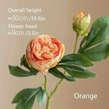 Bouquet de pivoines artificielles – Composition florale artificielle pour la décoration de la maison, du salon et de la table