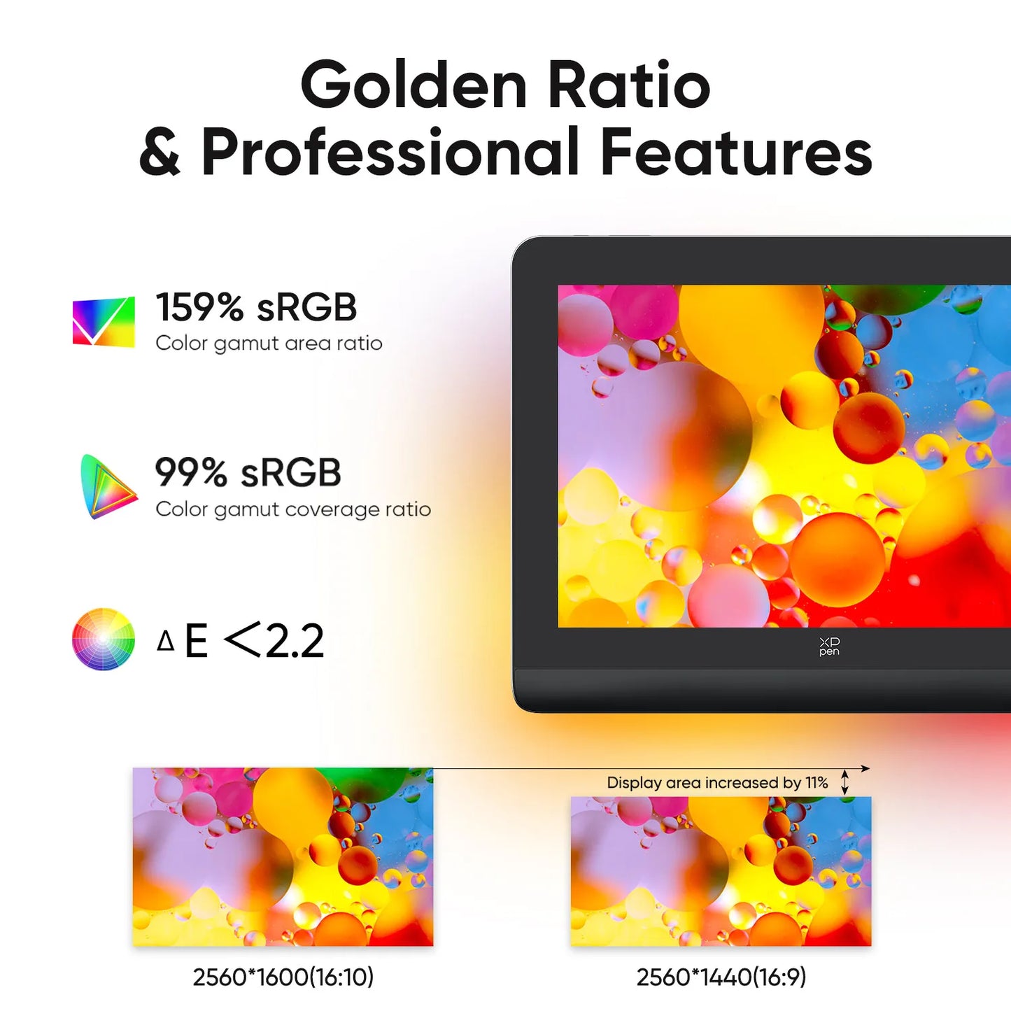 XPPen Artist Pro 16 Gen 2 Drawing Display – 16-Inch 2.5K Graphics Tablet Monitor with 16K Pressure Levels