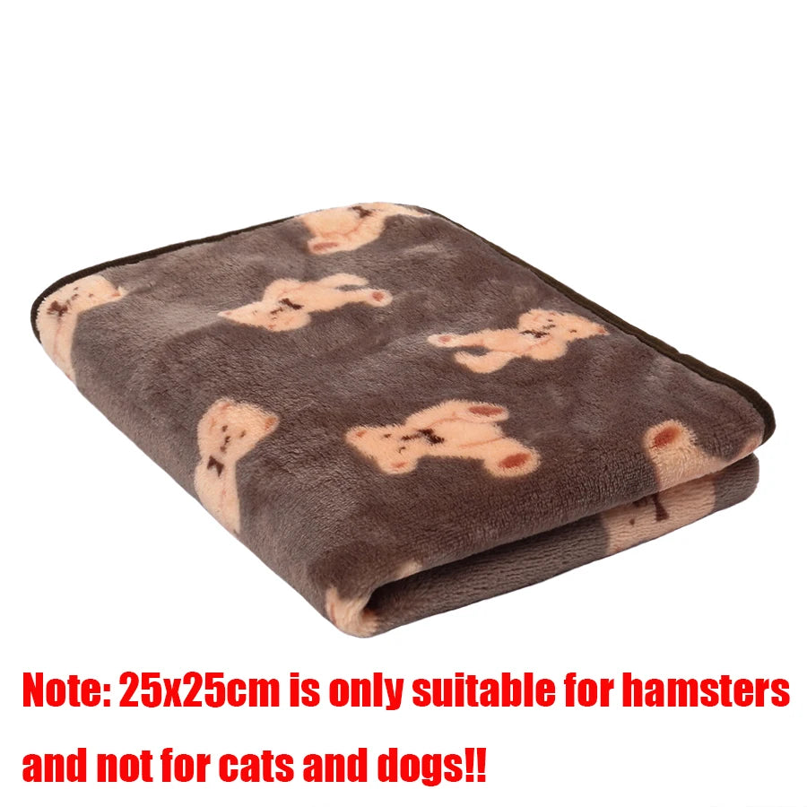 Soft Fluffy Pet Blanket – Warm Flannel Dog & Cat Sleeping Mat with Cute Paw Print Pattern, Cozy Comfortable Pet Bedding