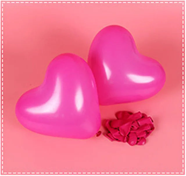 12-Inch Heart Balloons – Love Helium Balloons for Weddings, Birthdays, Valentine's & Party Decor