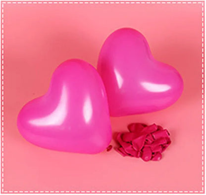 12-Inch Heart Balloons – Love Helium Balloons for Weddings, Birthdays, Valentine's & Party Decor