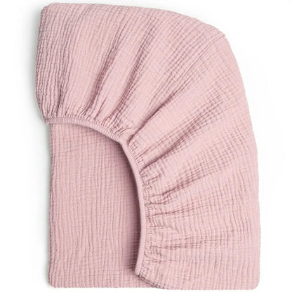 Sábana de cuna de algodón muselina suave y transpirable para bebé – Sábana ajustable universal para cunas de recién nacidos, moisés y camas infantiles