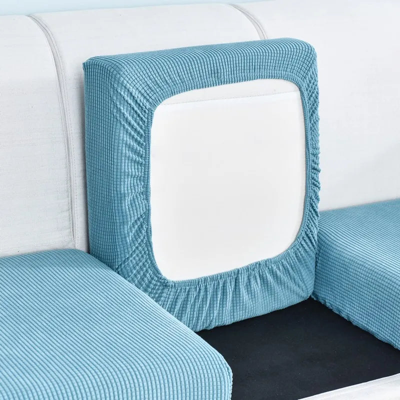 Polar Fleece Sofa Seat Cushion Cover – Stretch Furniture Protector for Pets, Kids & Living Room
