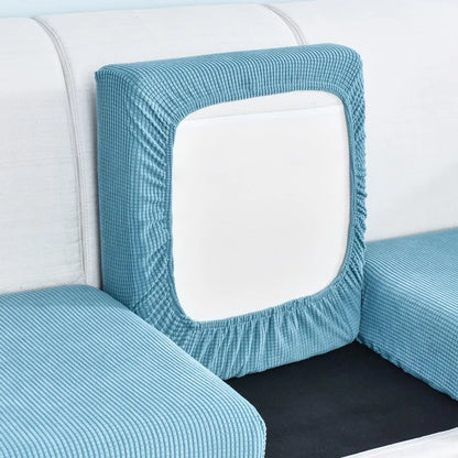 Polar Fleece Sofa Seat Cushion Cover – Stretch Furniture Protector for Pets, Kids & Living Room