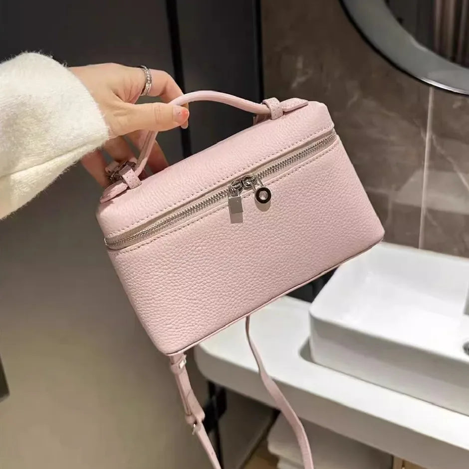 Sac à bandoulière en cuir grain de litchi de qualité supérieure pour femmes – Sac à main bento minimaliste tendance, Mini sac à bandoulière exquis avec poignée supérieure pour une tenue quotidienne élégante, des sorties décontractées et un style chic