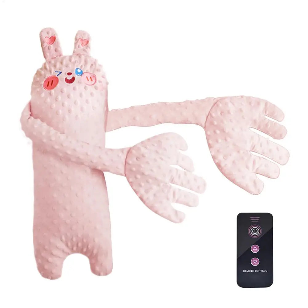 Ours en peluche apaisant pour bébé, avec télécommande – Jouet de confort électrique en forme de dessin animé avec musique, bruit blanc et oreiller doux pour nouveau-nés