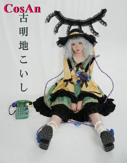 Touhou Project Komeiji Koishi Cosplay Costume Dress – Elegant Sweet Formal Outfit for Game Cosplay, Party, Halloween & Roleplay Wear