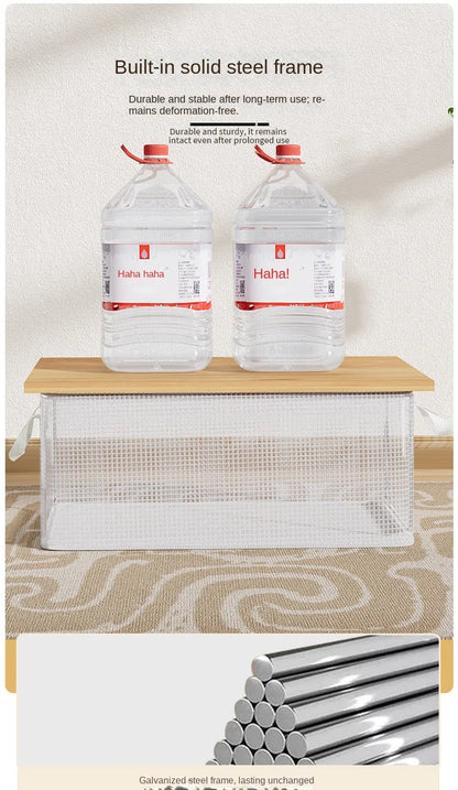 Transparent PVC Storage Box – Waterproof Underwear Organizer Basket with Solid Steel Frame for Home, Bedroom & Dormitory Organization