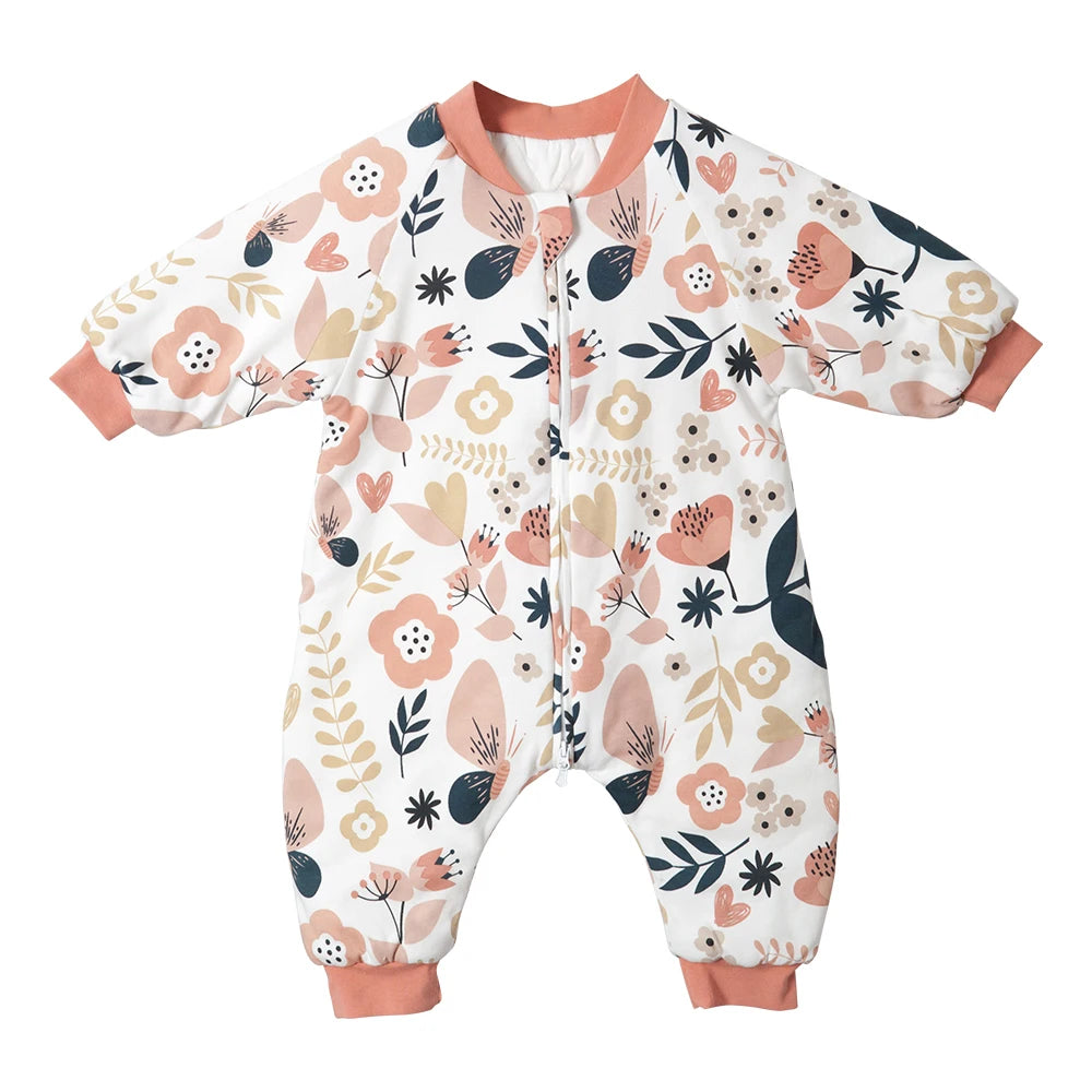 Baby Winter Sleeping Bag 1-4 Years – Warm Toddler Sleep Sack with Feet, Cute Girls' Growth Blanket & Cozy Sleepwear