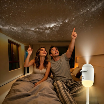 2-in-1 Galaxy Star Projector Night Light – Mini Starry Sky Ambient Lamp for Bedroom, Sleep & Home Decoration