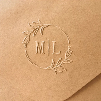 Custom Initials Embosser Stamp – Personalized Book & Wedding Embossing Seal for Address, Library & Gift Branding | Custom Paper Decor Accessory