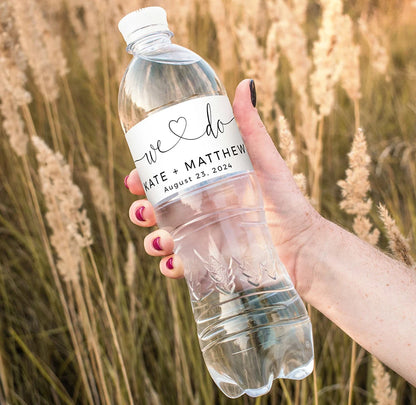 Personalized Wedding Water Bottle Labels – Custom Thank You Stickers for Bridal Shower, Birthday Party & Wedding Welcome Gifts | Event Decor