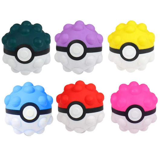 Juguetes de descompresión Pokémon – 6 estilos de lindas Poké Balls para pellizcar, de rebote lento, para aliviar el estrés, portátiles, juguetes de regalo para niños