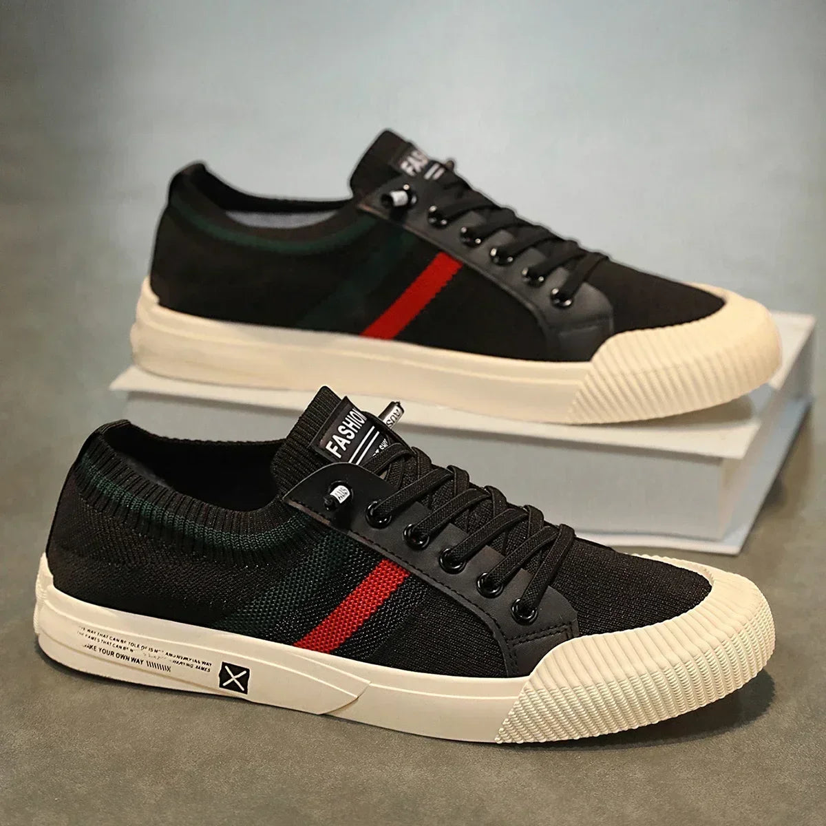 Chaussures de Sport Décontractées pour Hommes – Baskets Légères pour la Conduite, Chaussures de Marche Confortables pour les Trajets Quotidens, Grande Taille 45-48