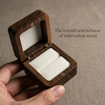 Personalized Wooden Jewelry Box with Custom Engraving for Rings, Earrings, Bracelets, Wedding Proposals & Gift Packaging