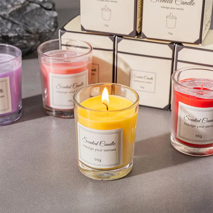 Premium Aromatherapy Soy Wax Candle – Handmade Glass Scented Candle in Gift Box, Smokeless Decorative Candle & Companion Gift