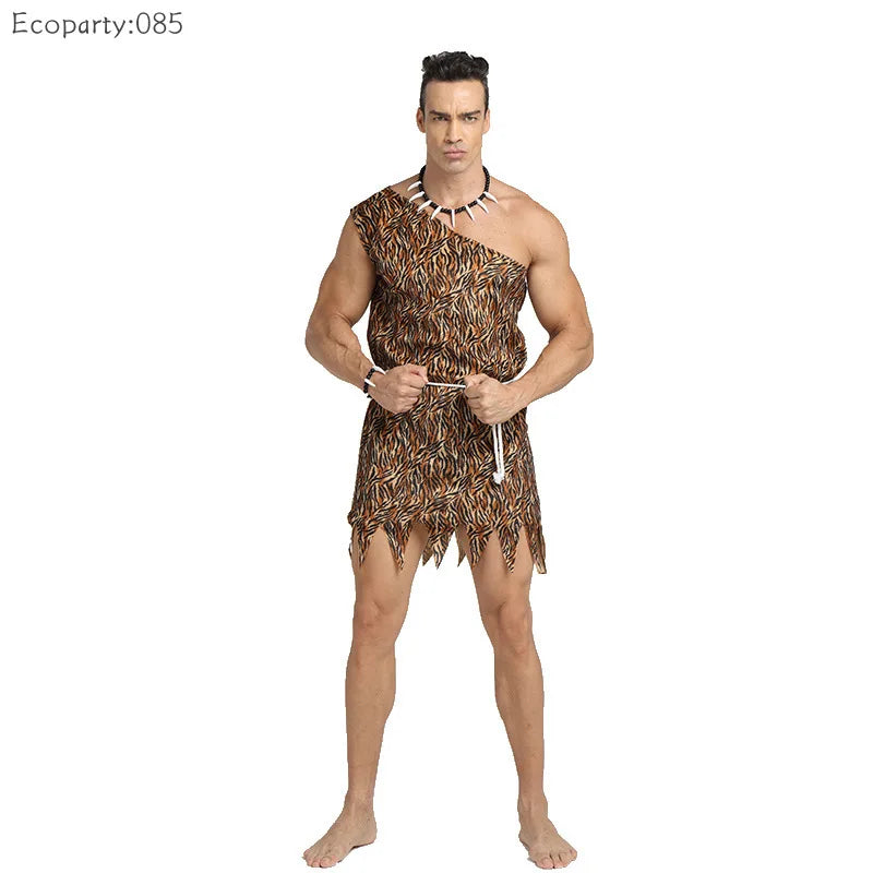 Cosplay Hunter Costume | Unisex Tribal-Inspired Wilderness Outfit for Halloween, Stage Performance & Party Roleplay