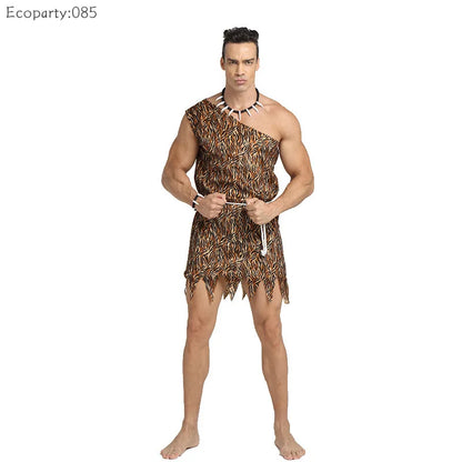 Cosplay Hunter Costume | Unisex Tribal-Inspired Wilderness Outfit for Halloween, Stage Performance & Party Roleplay