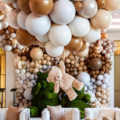 Retro Latex Balloons – 5/10/12/18 Inch White, Sand, Pink, Coffee & Sage Green Balloons for Birthday, Baby Shower & Wedding Decor
