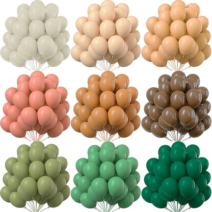Retro Latex Balloons – 5/10/12/18 Inch White, Sand, Pink, Coffee & Sage Green Balloons for Birthday, Baby Shower & Wedding Decor